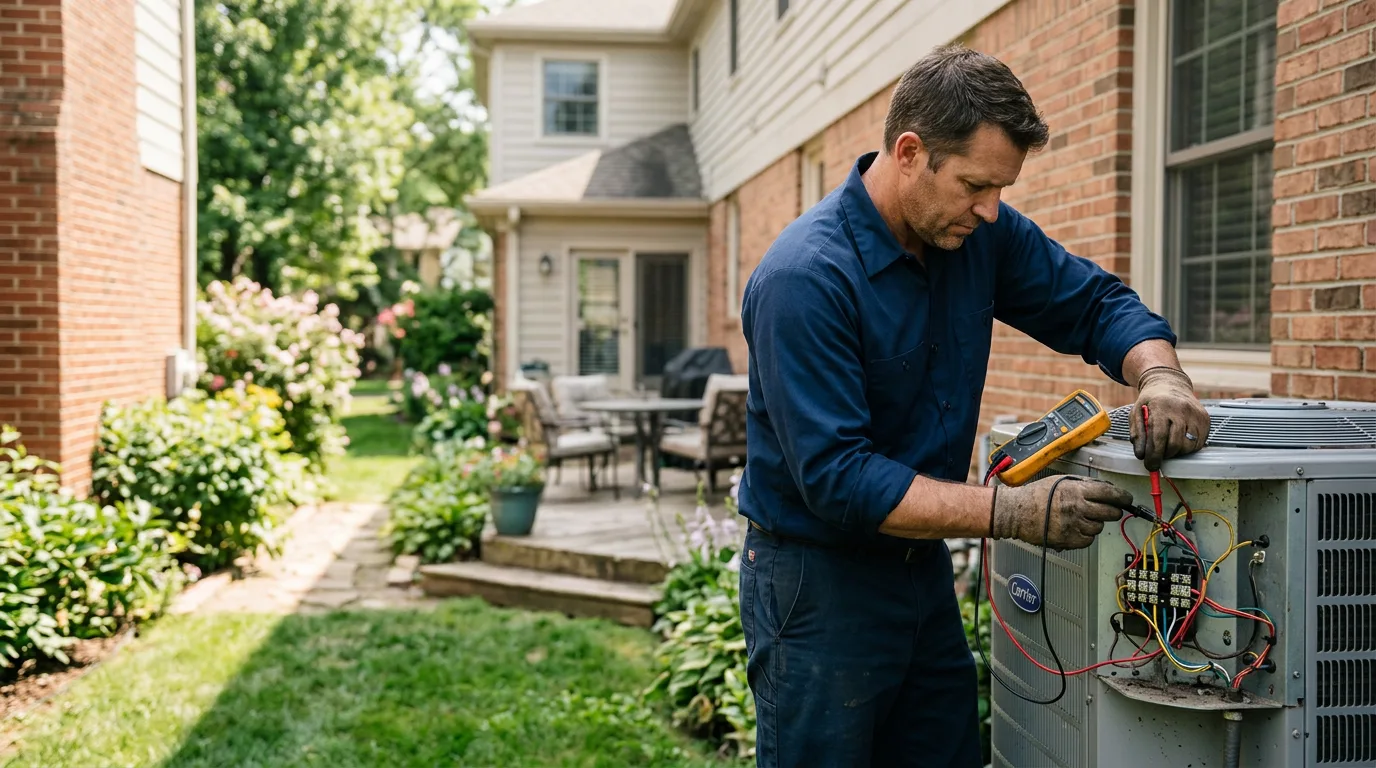 HVAC technician working near Strong, ME